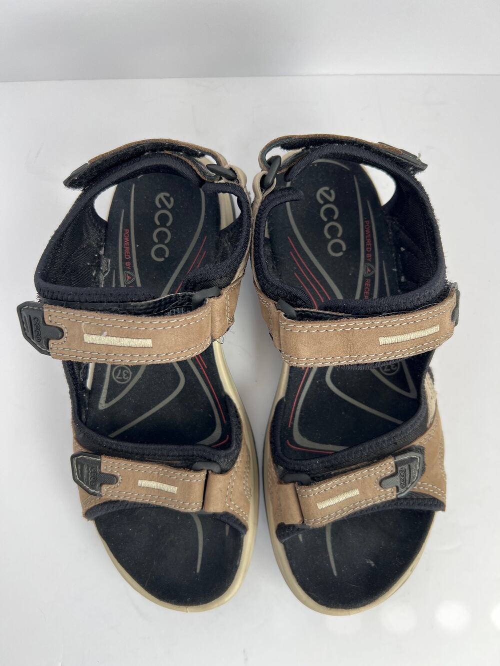 ECCO Offroad Yucatan Birch Brown Leather Sport Sandals Size 37 US 6-6.5